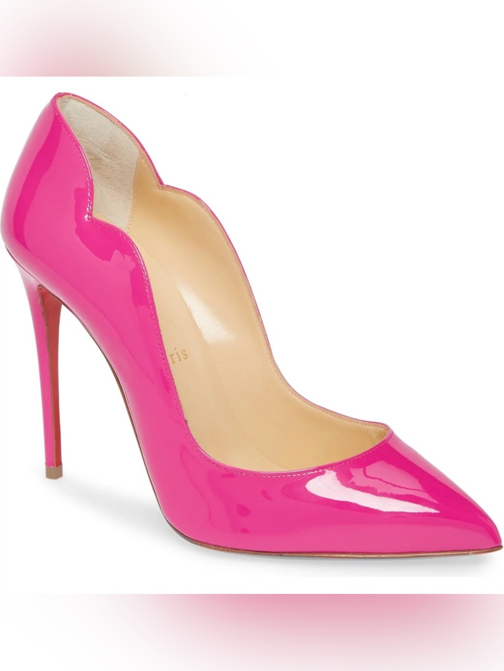 Christian Louboutin Hot Chick 100 Patent Leather Pumps Pink